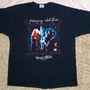 Jimmy Page Robert Plant 1995 No Quarter Concert World Tour Tee Shirt XL